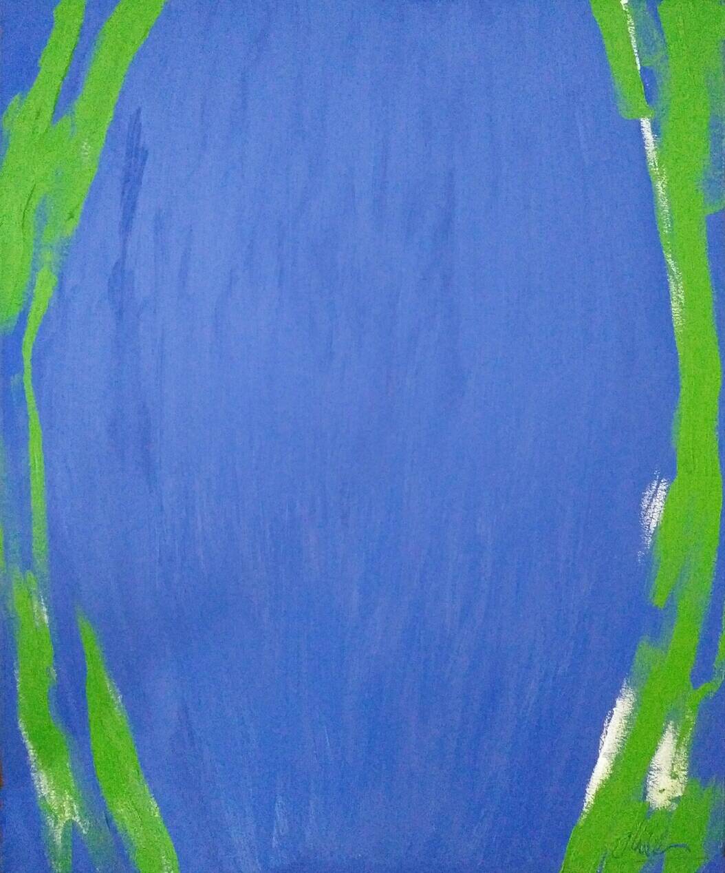 "Grand abstrait bleu"/ Oil on canvas/ 109 cm X87 cm