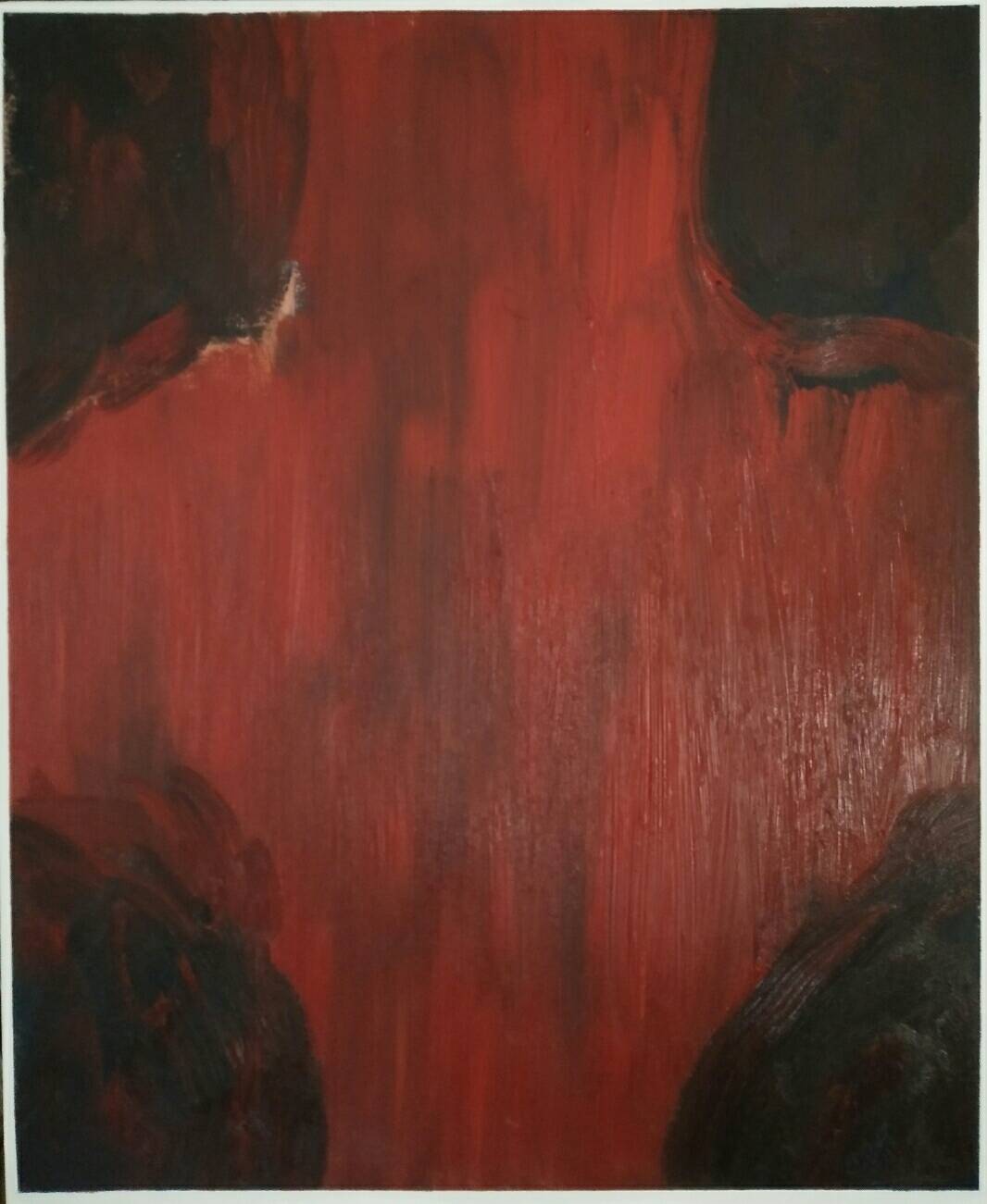 "Grand abstrait rouge"/Oil on canvas/ 109cmX87cm