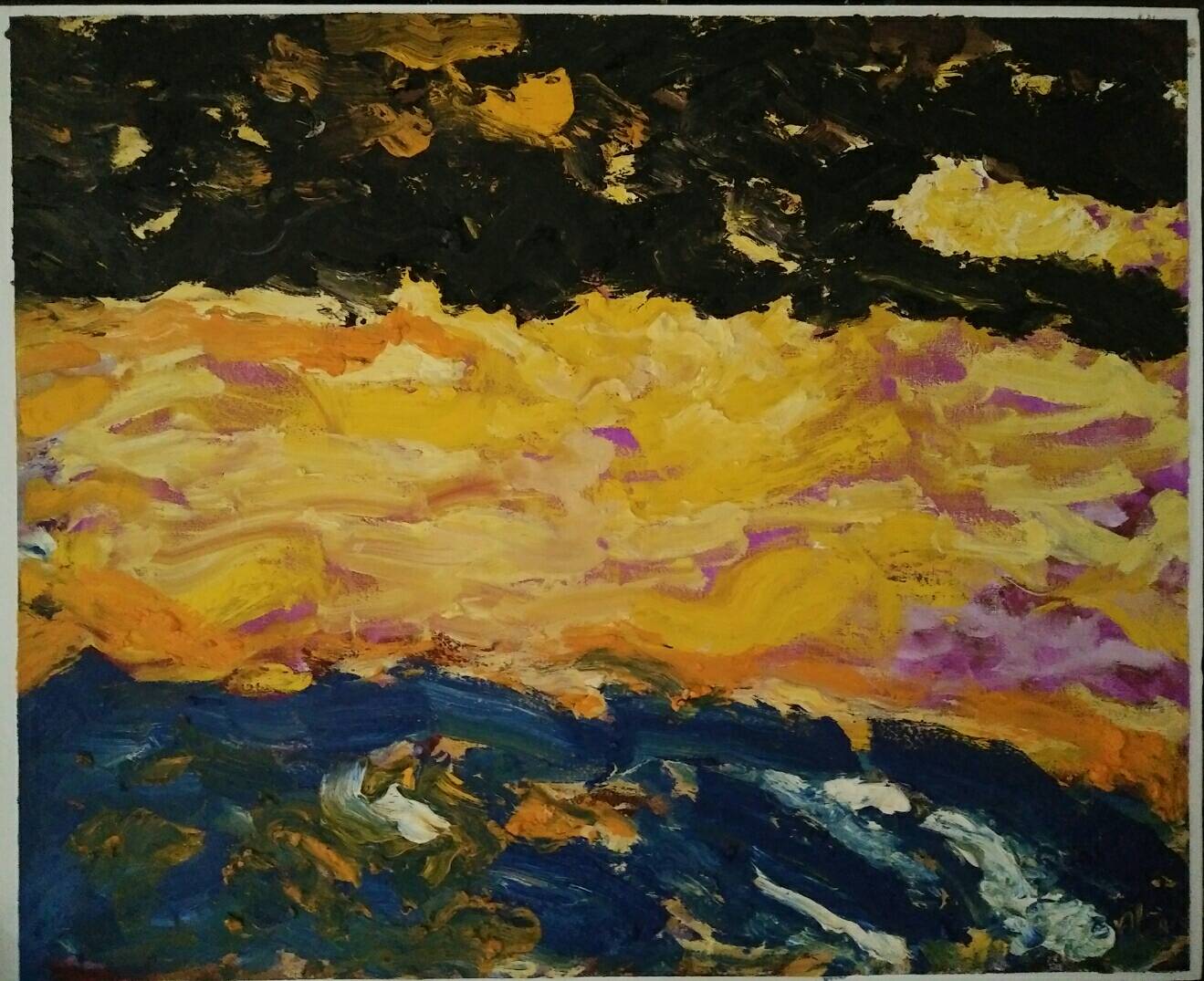 "Grande mer"/ Oil on canvas/  109 cmX 87 cm