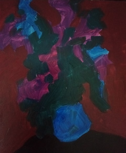 Bouquet de bauhinias. Oil on canvas. 80 X60 cm