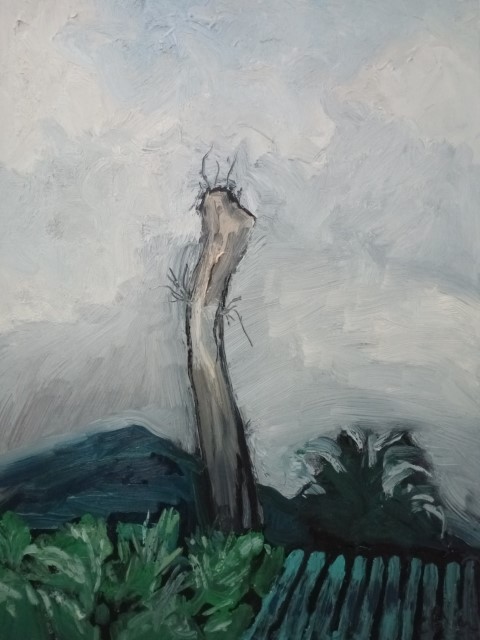 L'arbre mort. Oil on canvas. 80 x 60 cm