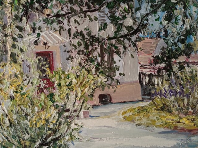 Maison à Ezanville. Oil on canvas. 40 x 30 cm