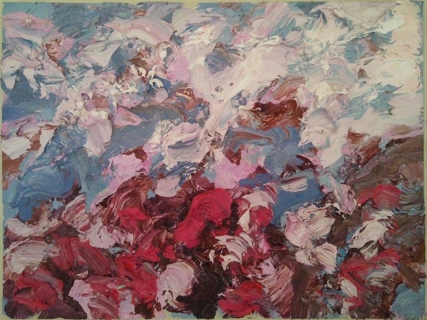 Mer et nuages. Oil on canvas  51 cm x 42 cm
