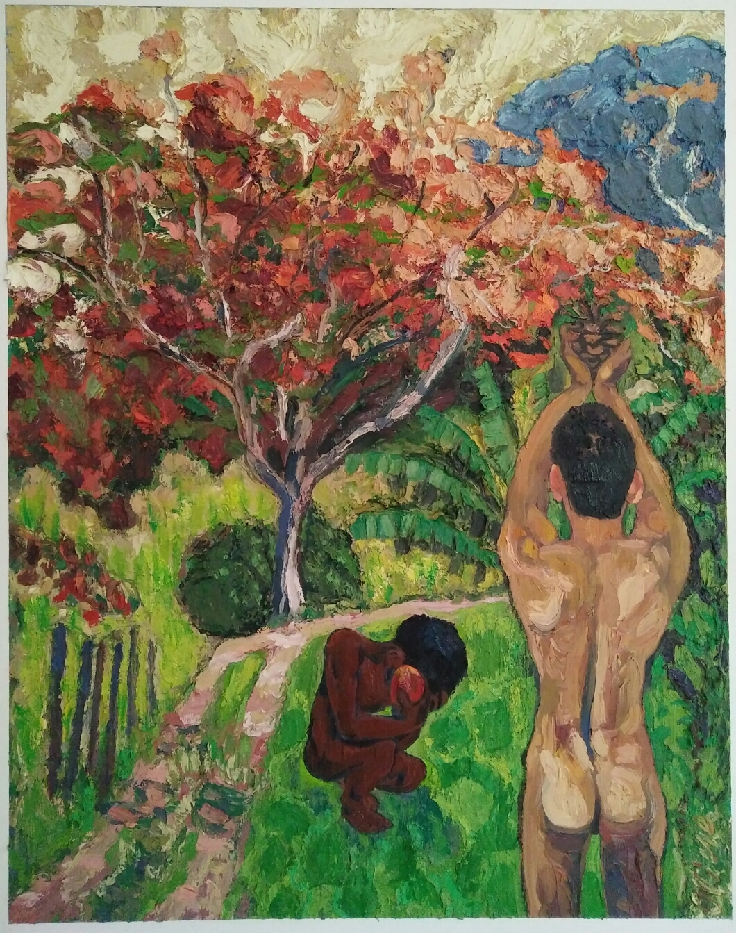 "Paradis retrouvé"/oil on canvas/ 95cm/80 cm