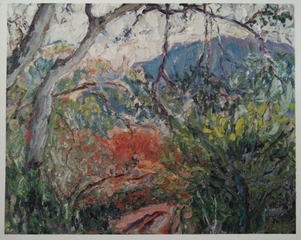 Chemin à Samoeng. oil on canvas. 80 x 70 cm