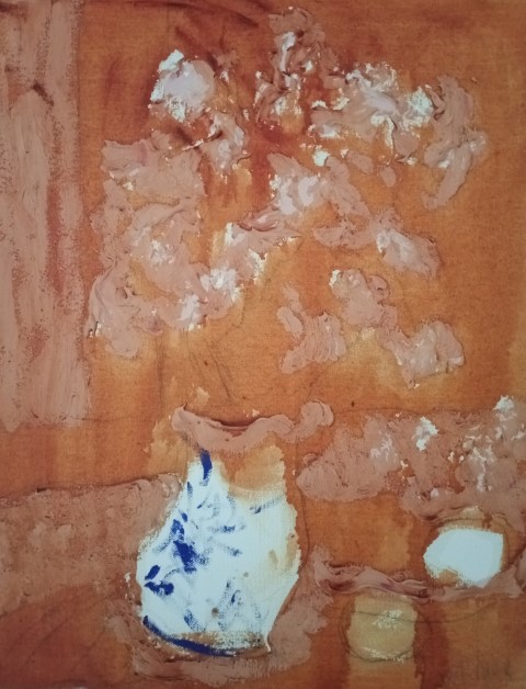Bouquet blanc. Oil on canvas. 50 cm x 40 cm